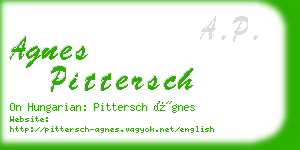 agnes pittersch business card